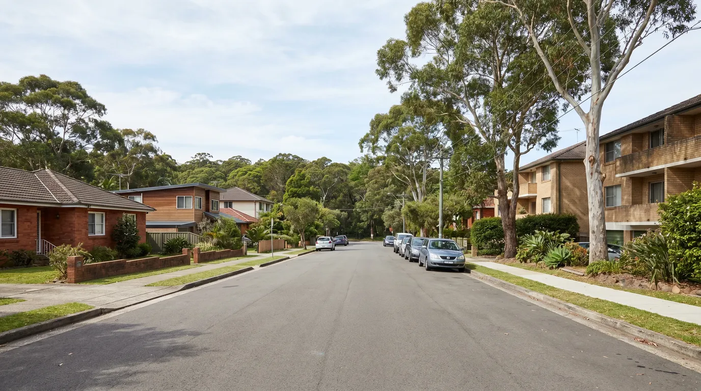 A residential street in Manly Vale, in the Manly precinct